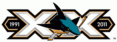 San Jose Sharks 2011 Anniversary Logo iron on heat transfer